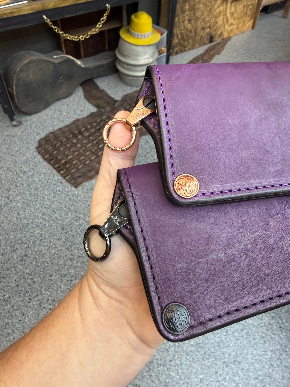 Anvil 5G Long Wallet -  Purple Hermann Oak