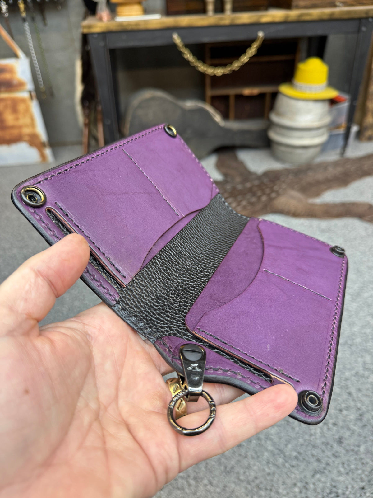 Anvil 5G Long Wallet -  Purple Hermann Oak