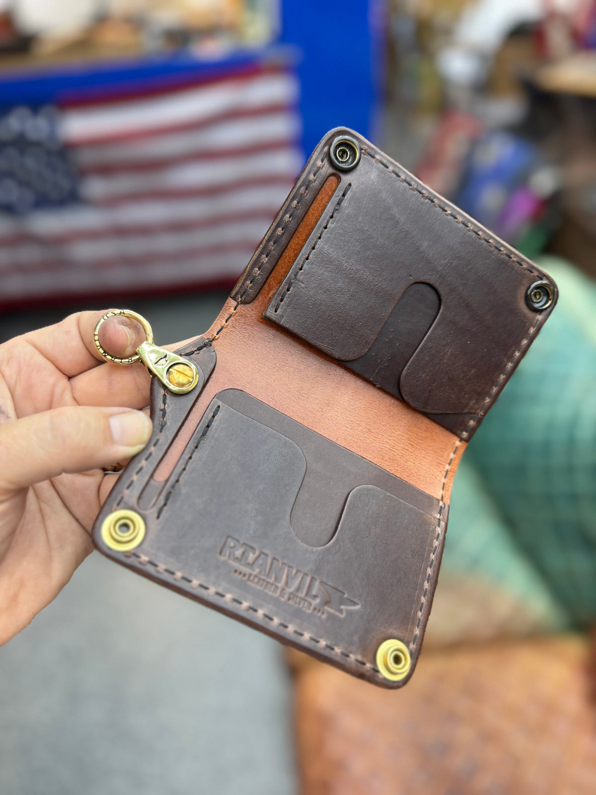 Anvil 5G MINI Long Chain Wallet - Brown Elephant