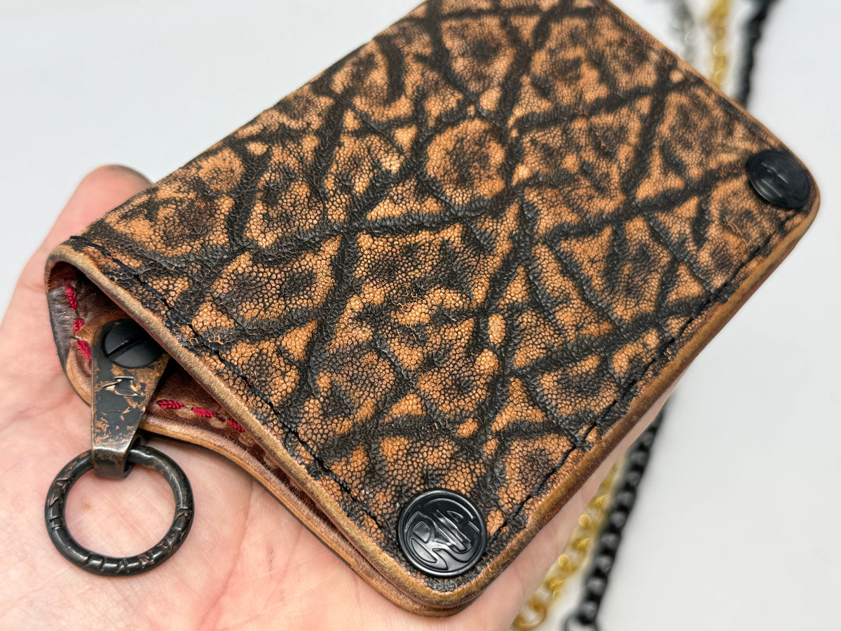 Anvil 5G MINI Long Chain Wallet - Cognac Elephant