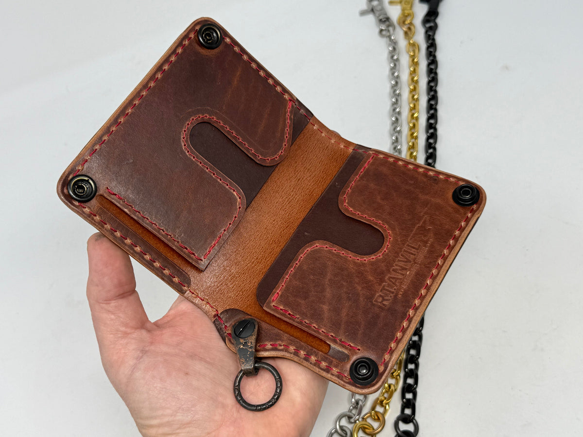 Anvil 5G MINI Long Chain Wallet - Cognac Elephant