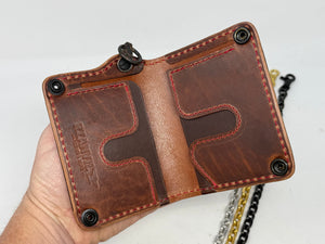 Anvil 5G MINI Long Chain Wallet - Cognac Elephant
