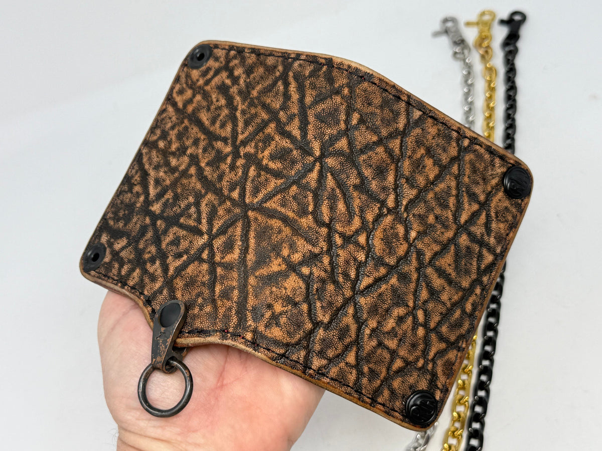 Anvil 5G MINI Long Chain Wallet - Cognac Elephant