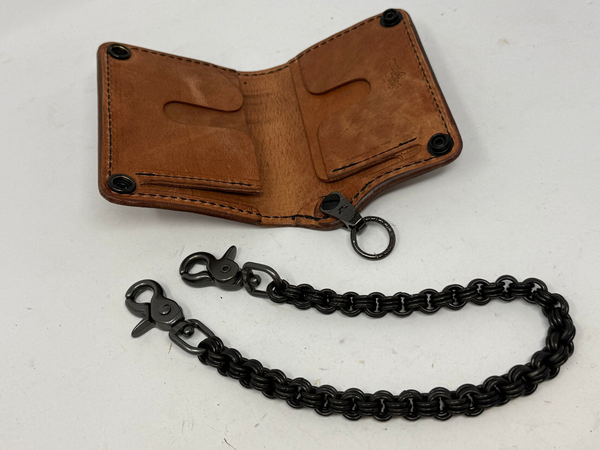 Anvil 5G Mini Long Chain Wallet - Hermann Oak Harness - Anvil Customs