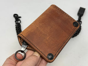Anvil 5G Mini Long Chain Wallet - Hermann Oak Harness - Anvil Customs