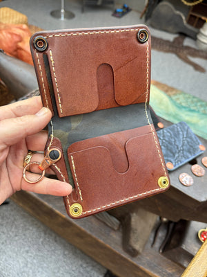 Anvil 5G MINI Long Chain Wallet - Nubuck Green Alligator