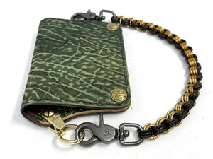 Anvil 5G Mini Long Wallet - Antiqued Green Elephant