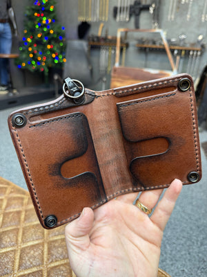 Anvil 5G Mini Long Wallet -  Black Alligator - Anvil Customs