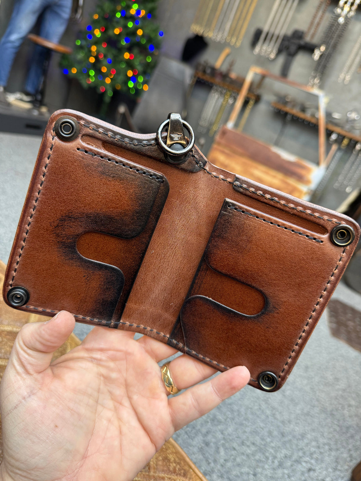 Anvil 5G Mini Long Wallet -  Black Alligator - Anvil Customs