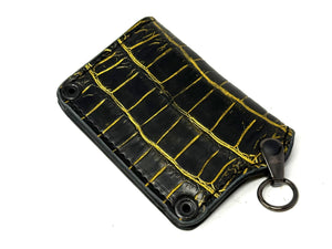 Anvil 5G Mini Long Wallet -  Black/Gold Alligator