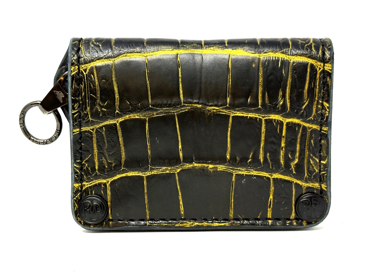 Anvil 5G Mini Long Wallet -  Black/Gold Alligator