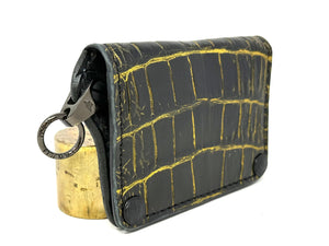 Anvil 5G Mini Long Wallet -  Black/Gold Alligator