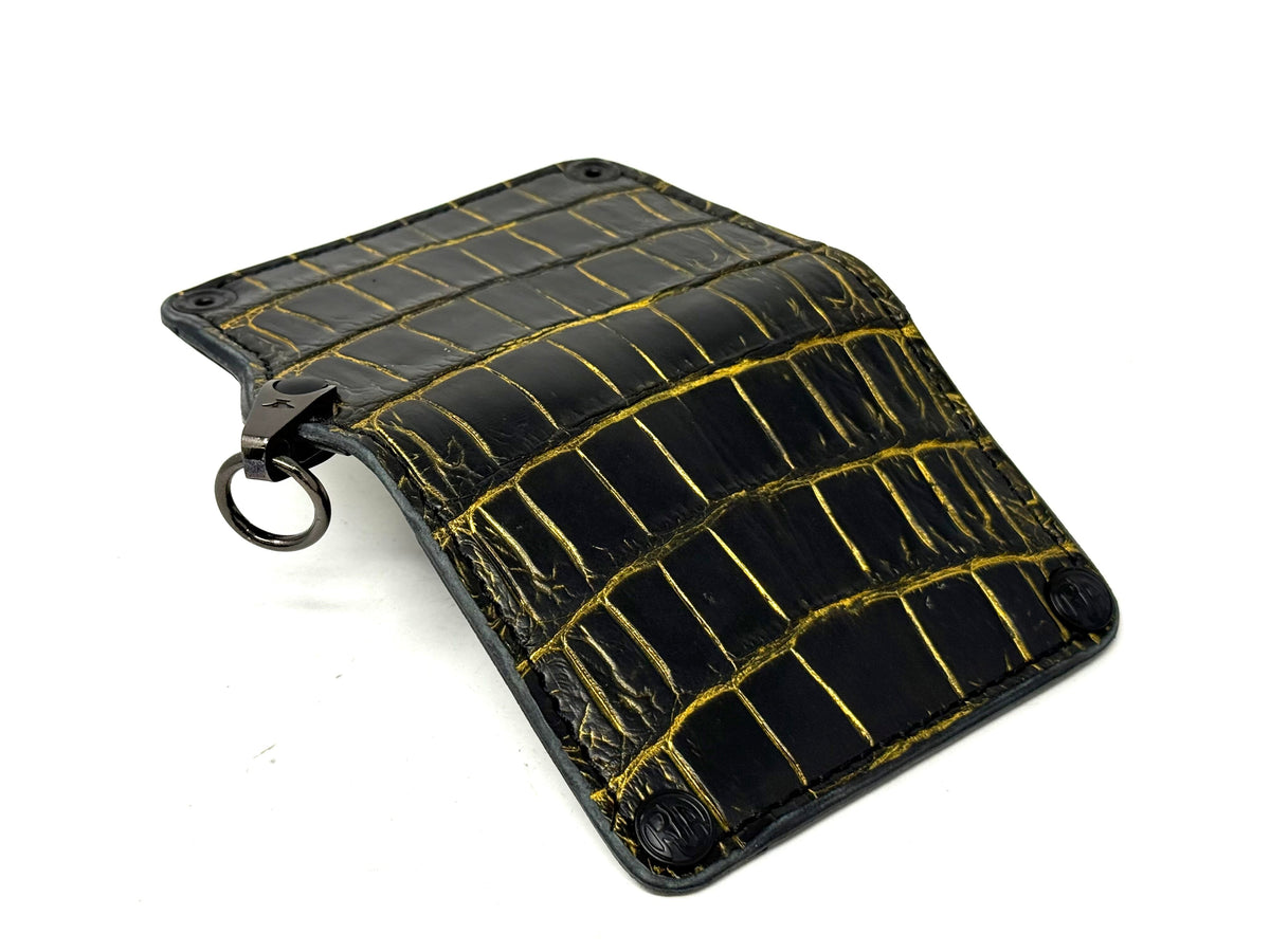 Anvil 5G Mini Long Wallet -  Black/Gold Alligator