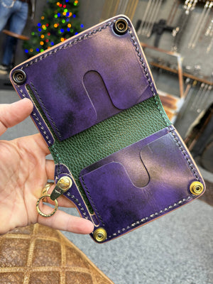 Anvil 5G Mini Long Wallet -  Clay Gray Alligator - Anvil Customs