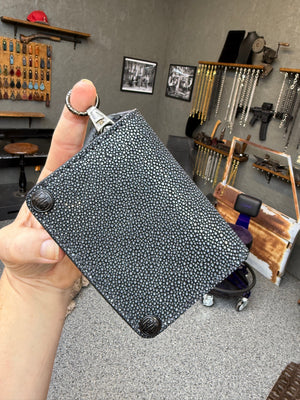 Anvil 5G Mini Long Wallet - GunMetal Black Stingray