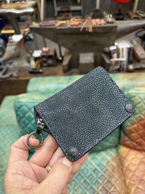 Anvil 5G Mini Long Wallet - GunMetal Black Stingray