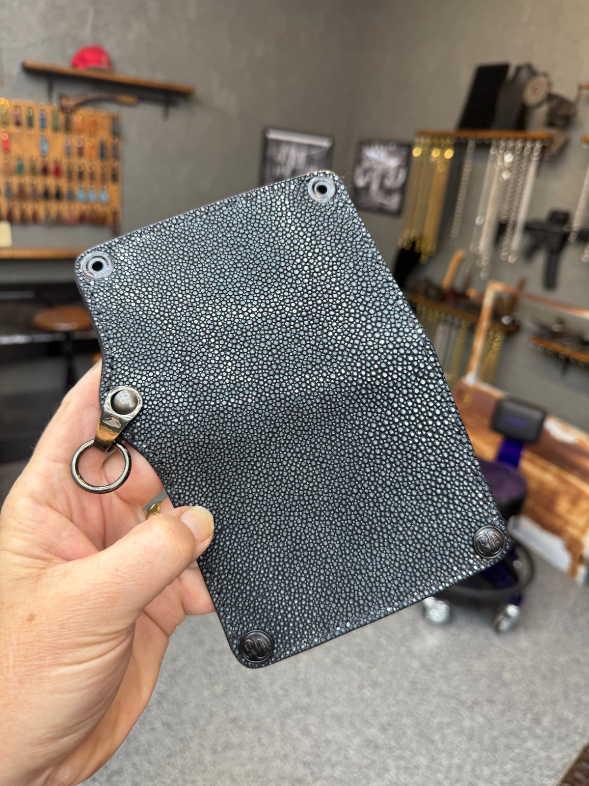 Anvil 5G Mini Long Wallet - GunMetal Black Stingray