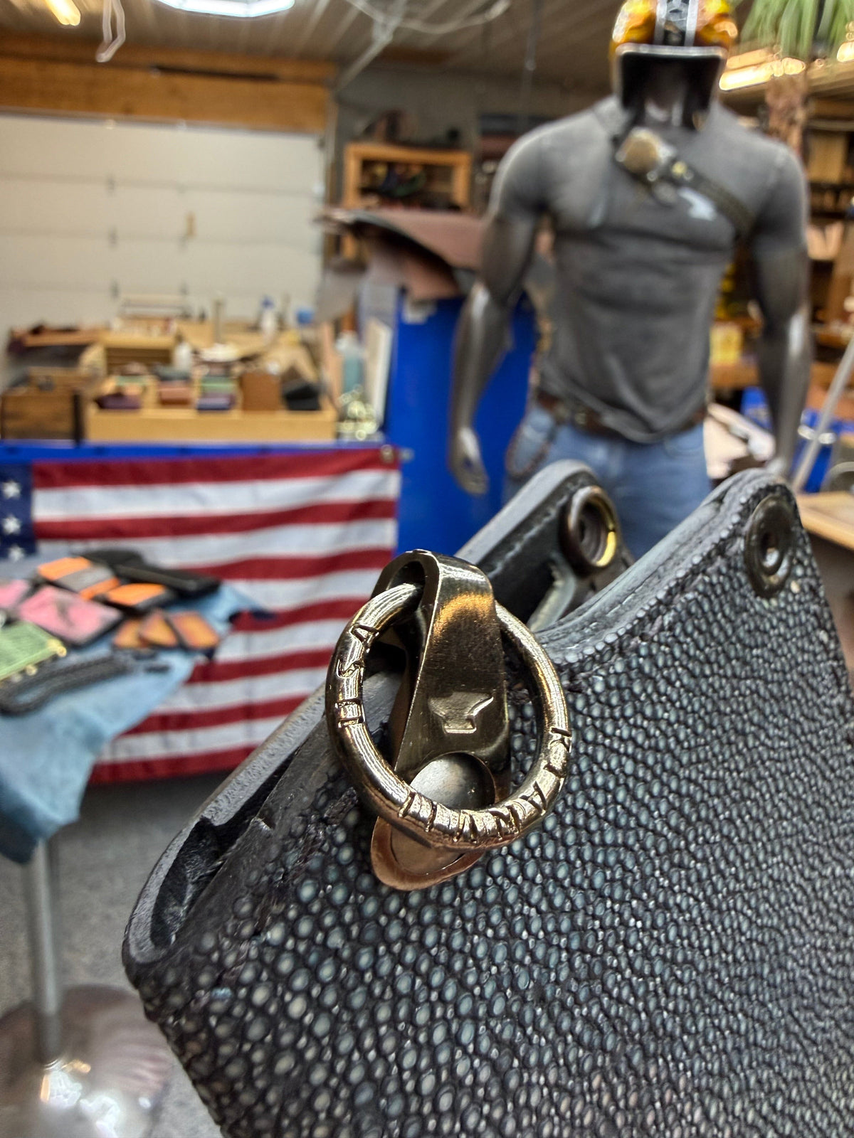Anvil 5G Mini Long Wallet - GunMetal Black Stingray