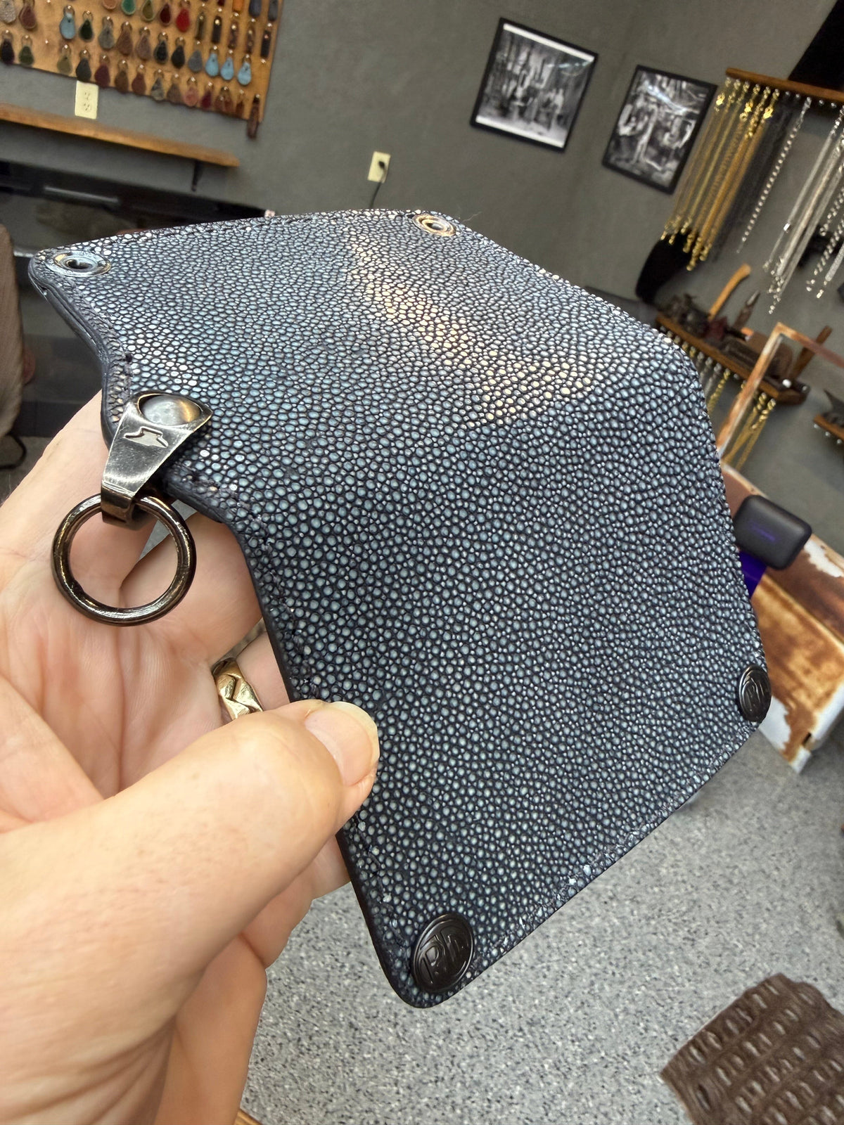 Anvil 5G Mini Long Wallet - GunMetal Black Stingray