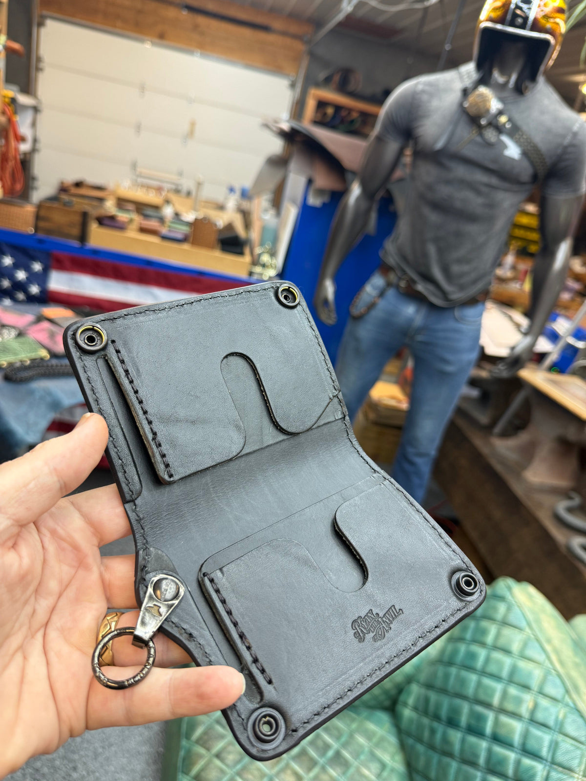 Anvil 5G Mini Long Wallet - GunMetal Black Stingray