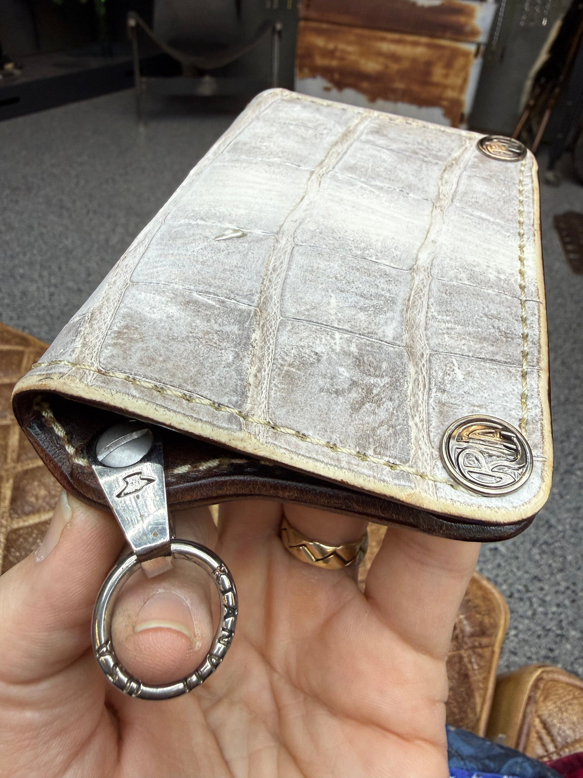 Anvil 5G Mini Long Wallet -  Himalayan Alligator - Anvil Customs