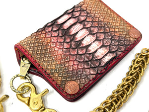 Anvil 5G Mini Long Wallet -  Matte Vintage Red Python
