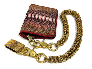 Anvil 5G Mini Long Wallet -  Matte Vintage Red Python