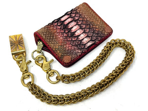 Anvil 5G Mini Long Wallet -  Matte Vintage Red Python