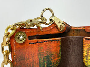 Anvil 5G Mini Long Wallet - Matte ‘Worn Red’ Python