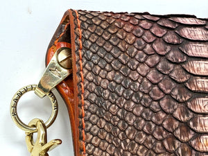 Anvil 5G Mini Long Wallet - Matte ‘Worn Red’ Python