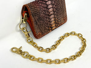 Anvil 5G Mini Long Wallet - Matte ‘Worn Red’ Python