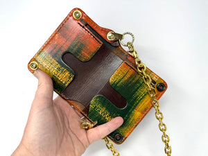 Anvil 5G Mini Long Wallet - Matte ‘Worn Red’ Python