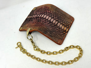 Anvil 5G Mini Long Wallet - Matte ‘Worn Red’ Python