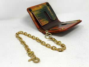 Anvil 5G Mini Long Wallet - Matte ‘Worn Red’ Python
