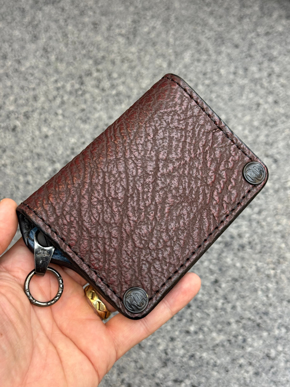 Anvil 5G Mini Long Wallet -  Oxblood Shark