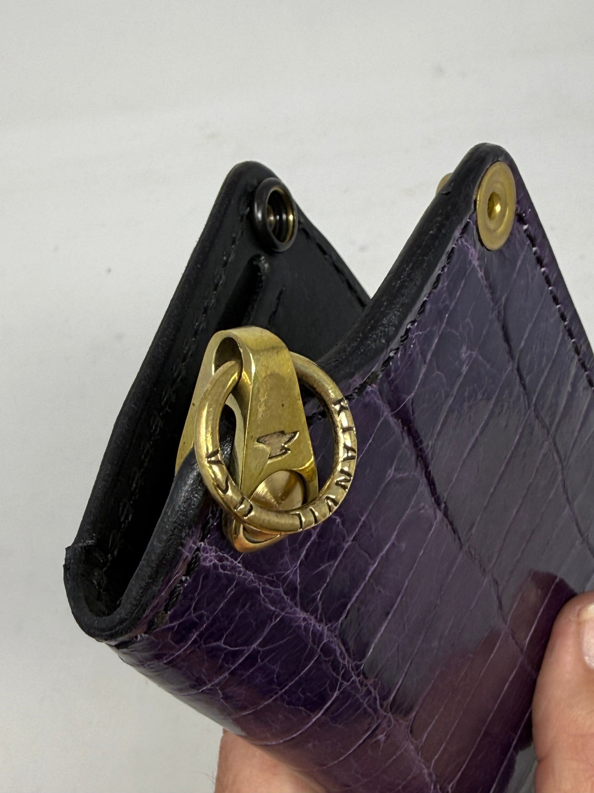 Anvil 5G Mini Long Wallet -  Purple Alligator