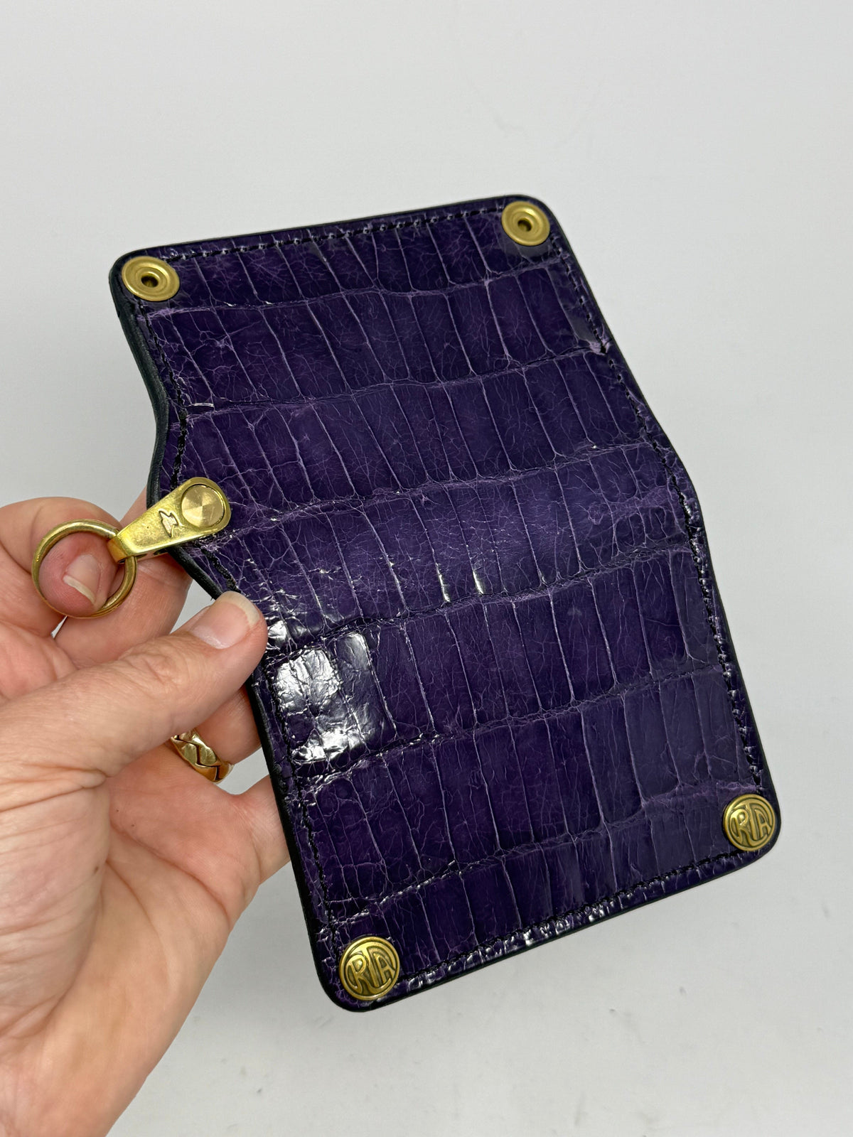 Anvil 5G Mini Long Wallet -  Purple Alligator