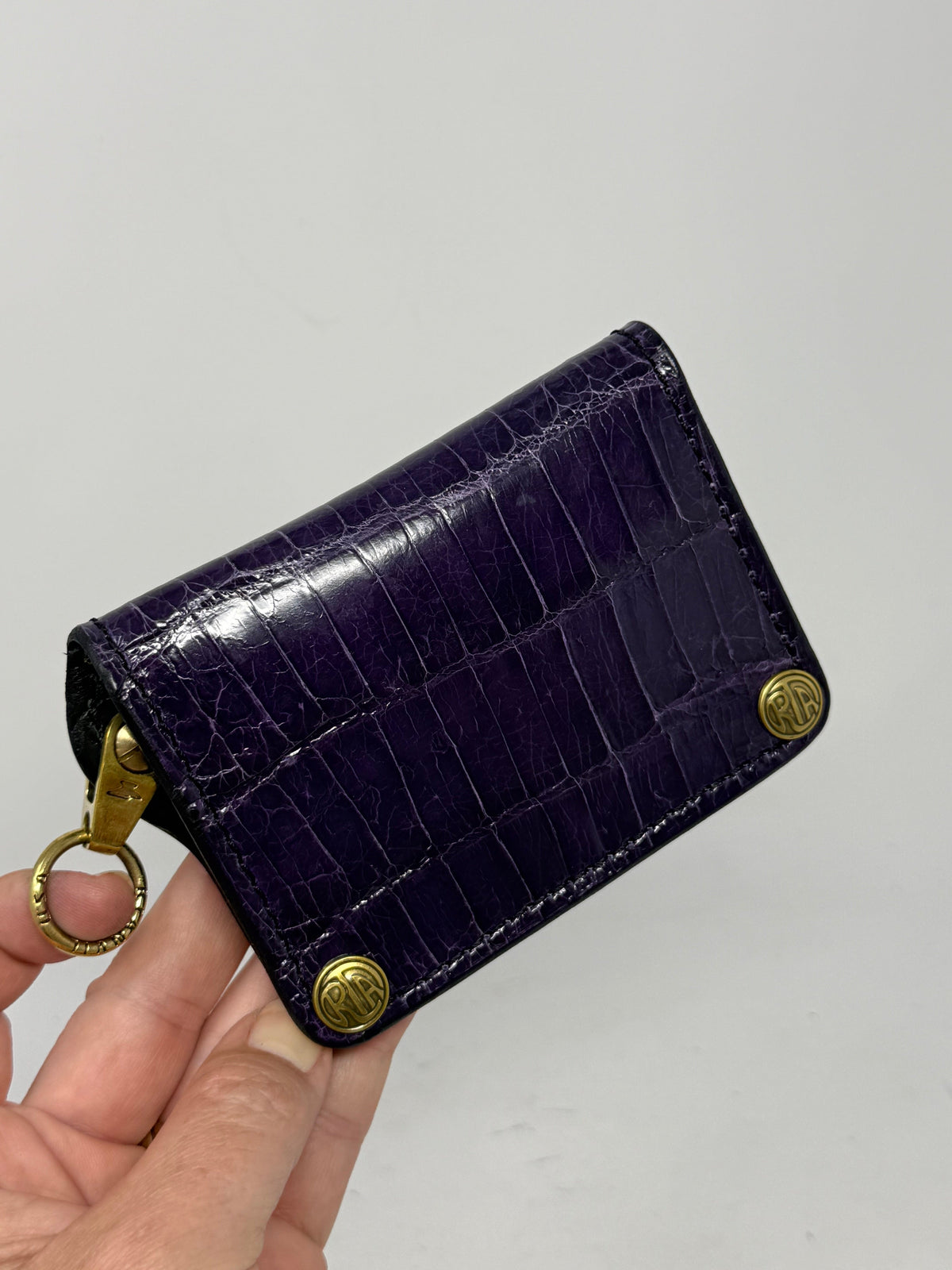 Anvil 5G Mini Long Wallet -  Purple Alligator