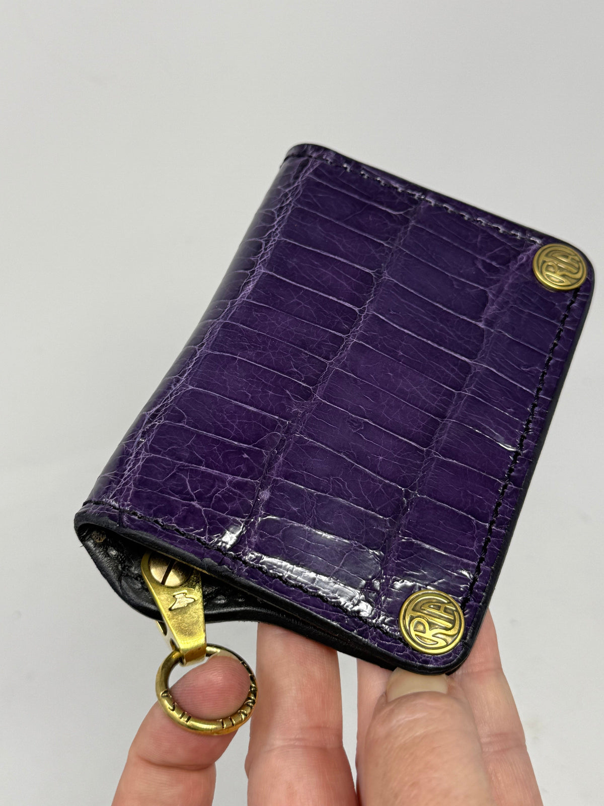 Anvil 5G Mini Long Wallet -  Purple Alligator
