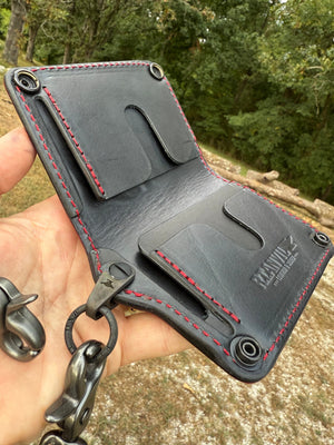 Anvil 5G Mini Long Wallet -  Purple Red RideFast Skully