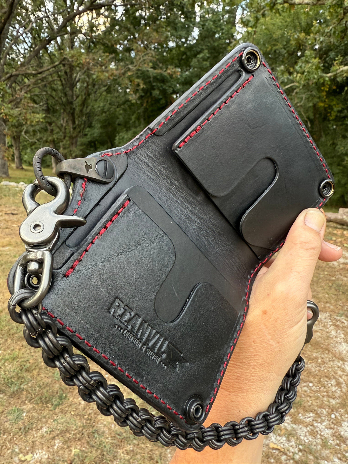 Anvil 5G Mini Long Wallet -  Purple Red RideFast Skully