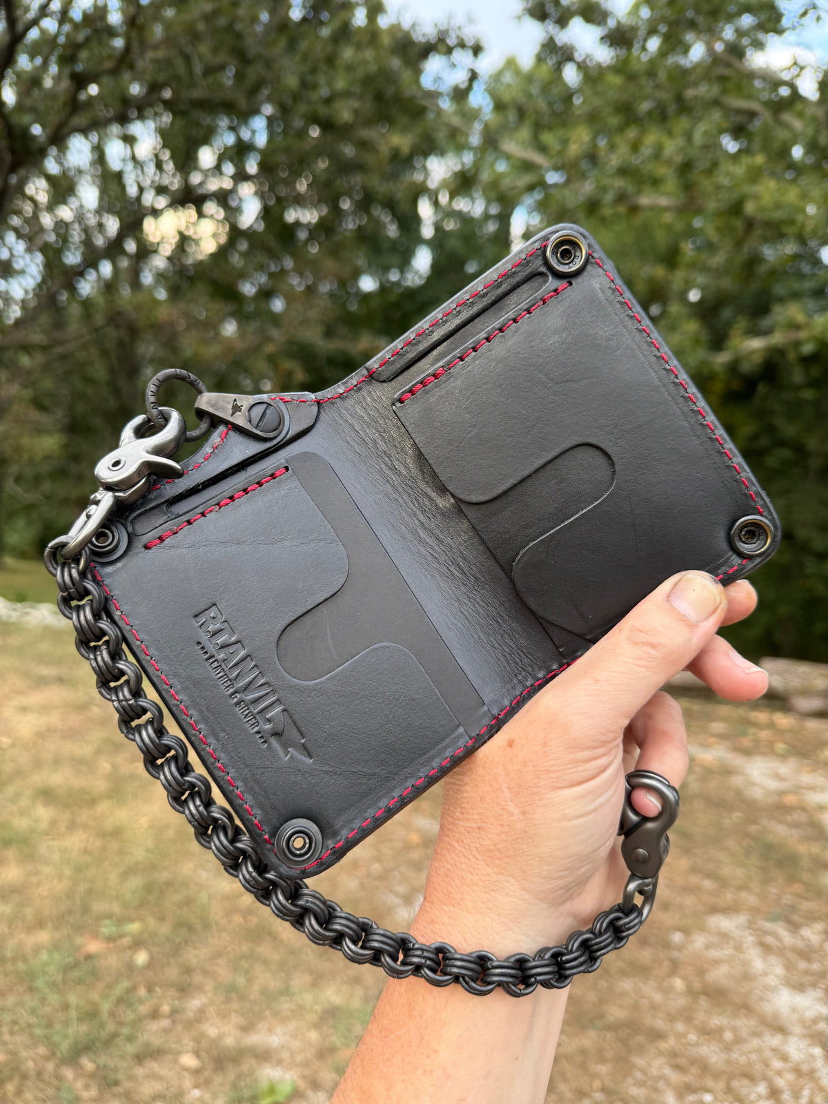 Anvil 5G Mini Long Wallet -  Purple Red RideFast Skully