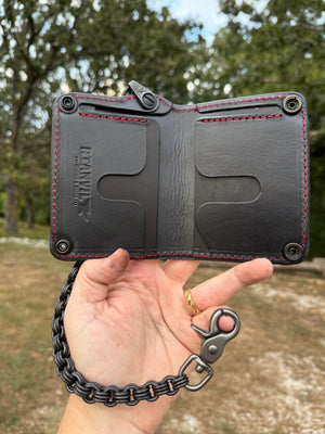 Anvil 5G Mini Long Wallet -  Purple Red Sugar Skull