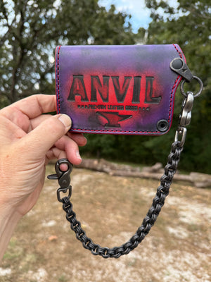 Anvil 5G Mini Long Wallet -  Purple Red Sugar Skull