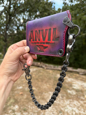Anvil 5G Mini Long Wallet -  Purple Red Sugar Skull