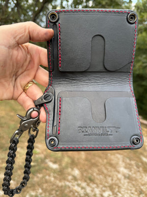 Anvil 5G Mini Long Wallet -  Purple Red Sugar Skull