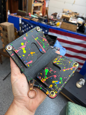 Anvil 5G Mini Long Wallet -  Purple/Gold Alligator - Anvil Customs