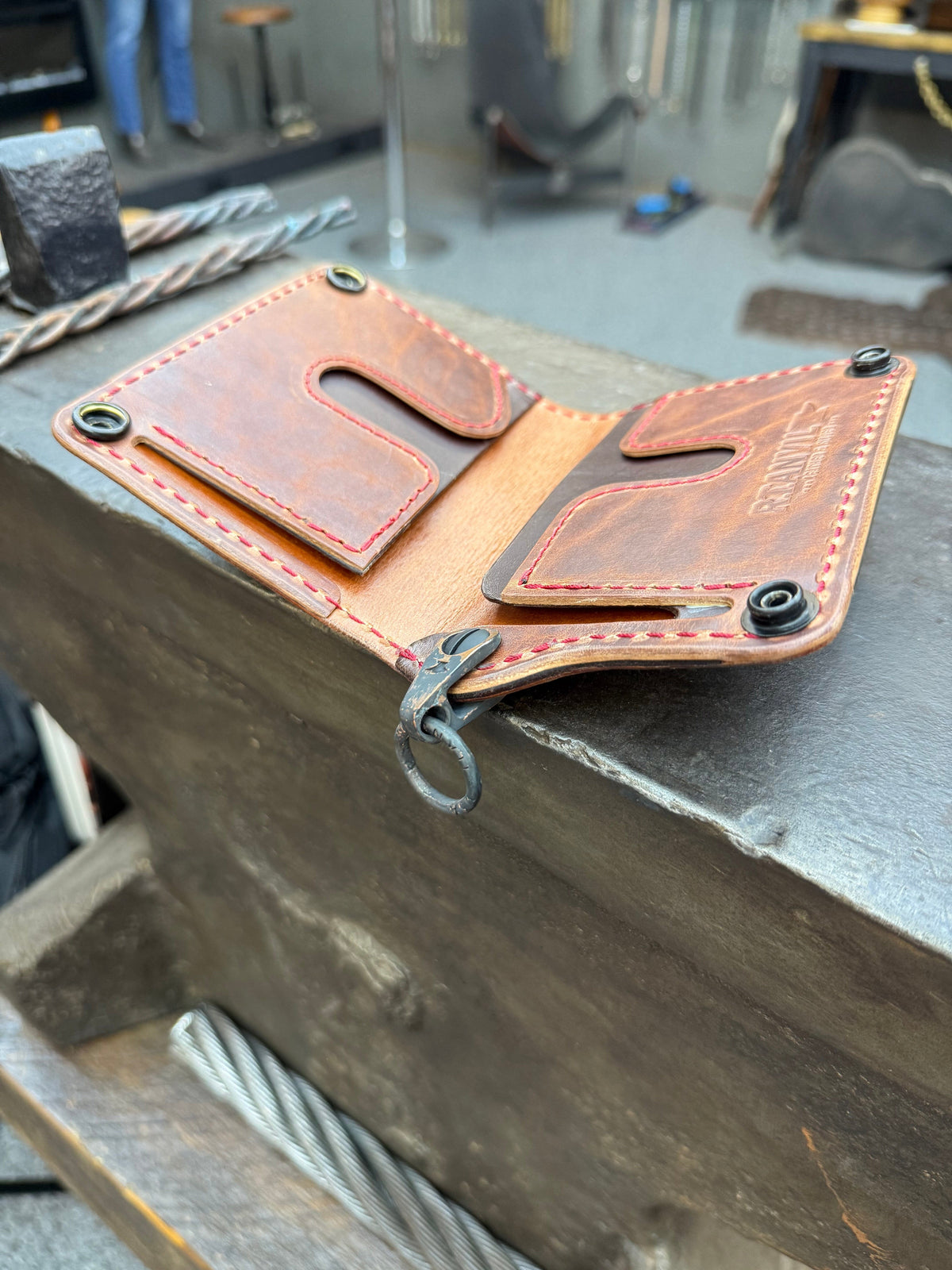 Anvil 5G Mini Long Wallet -  Red/Black Alligator