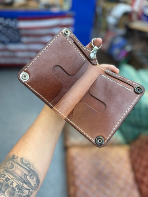 Anvil 5G Mini Long Wallet - White Full Quill Ostrich