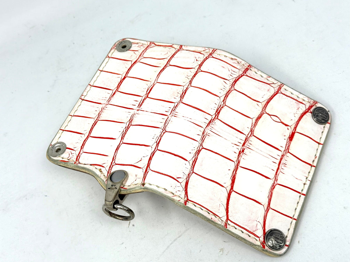 Anvil 5G Mini Long Wallet -  White/Red Alligator